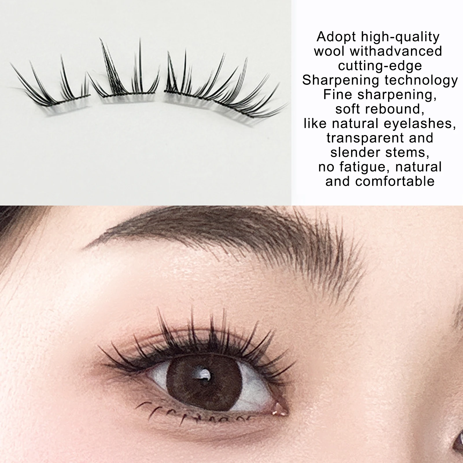 10-13mm Self Adhesive Lash Clusters C Curl Wispy Lash Extension Ideal for Cosplay and Costume Parties