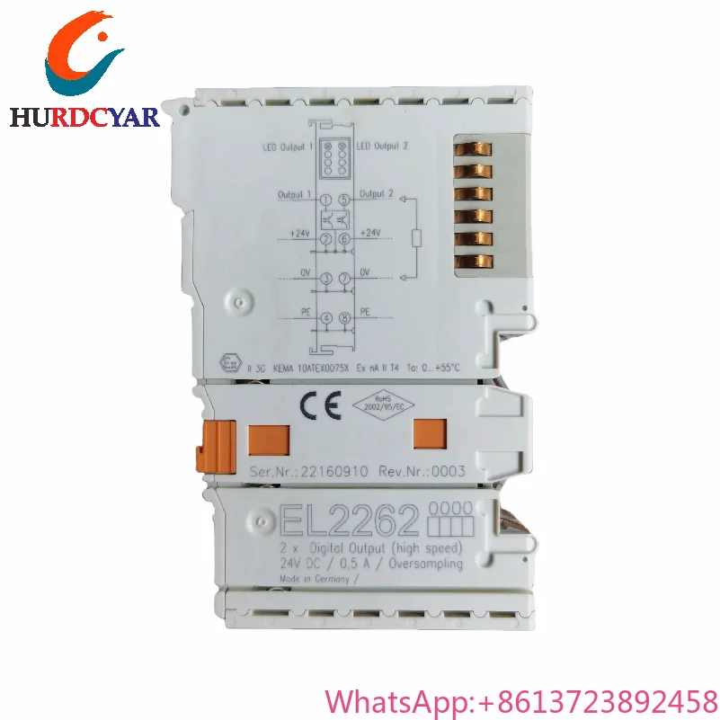 

In Stock Brand New Original EL2262 EtherCAT Terminal Module 2-channel Digital Output 24 V DC 0.5 a Oversampling Module PLC