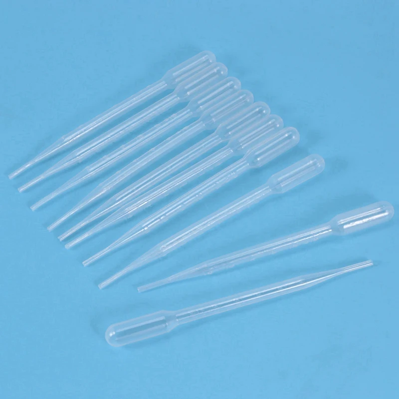 40 قطعة 3 مللي مجموعة قطارة العين البلاستيكية القابل للتصرف نقل الماصات المتدرجة