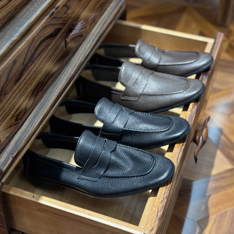 

Men Loafers Shoes Made Genuine Leather Comfortable Classic Formal Business Men Shoes