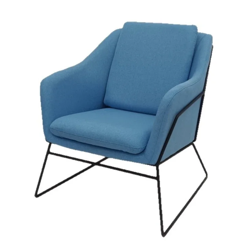 

Nordic, wrought iron, simple and casual, office reception to negotiate card seat single sofa