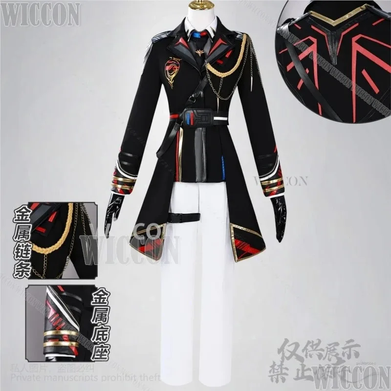 

asdh8@Game Love And Deepspace Cosplay Heroine Caleb Xia Yizhou Air Captain Punk Uniform Long Wig Girl Woman Carnival Outfit Cust