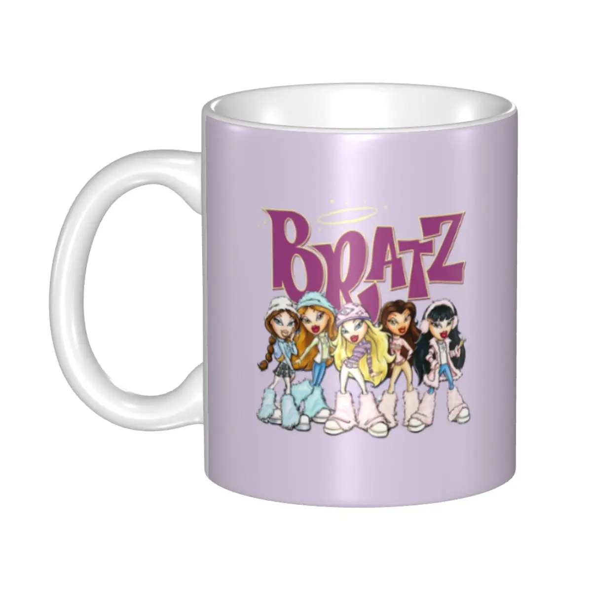 DIY Cartoon Sexy Bratz Rock Angelz Ceramic Mugs Custom Cartoon Manga Anime Coffee Cup Creative Gift