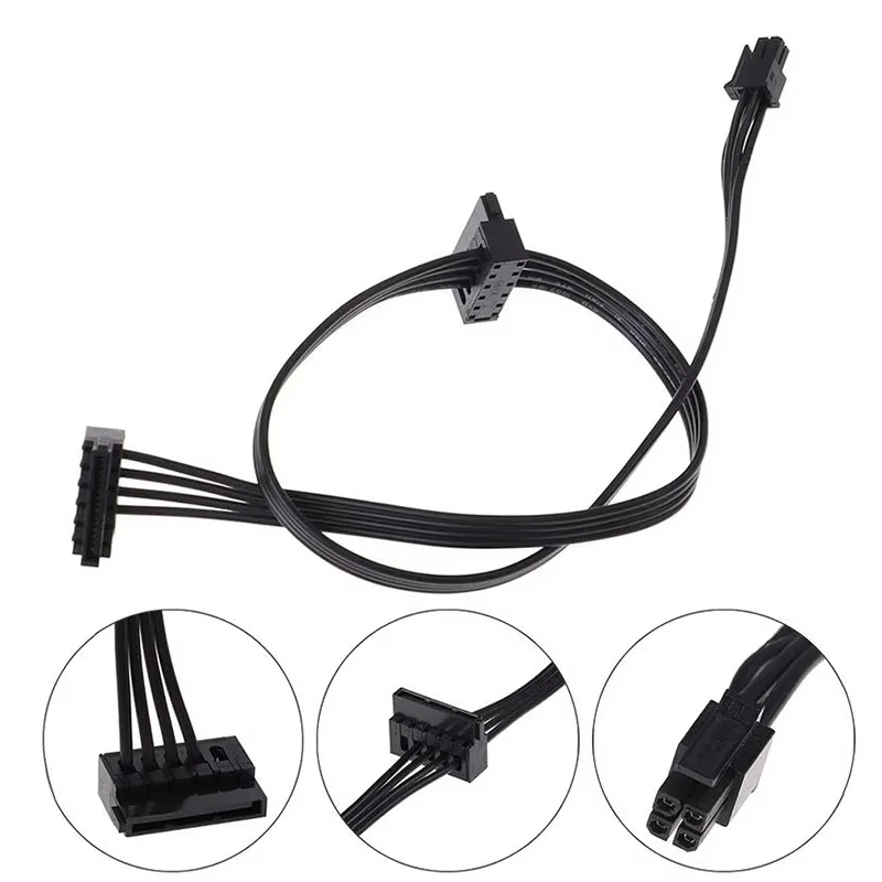 45/65cm Mini 4 Pin To SATA Power Supply Cable For Lenovo Main Board Interface Small 4Pin To One/Two/Three SATA SSD Power Supply