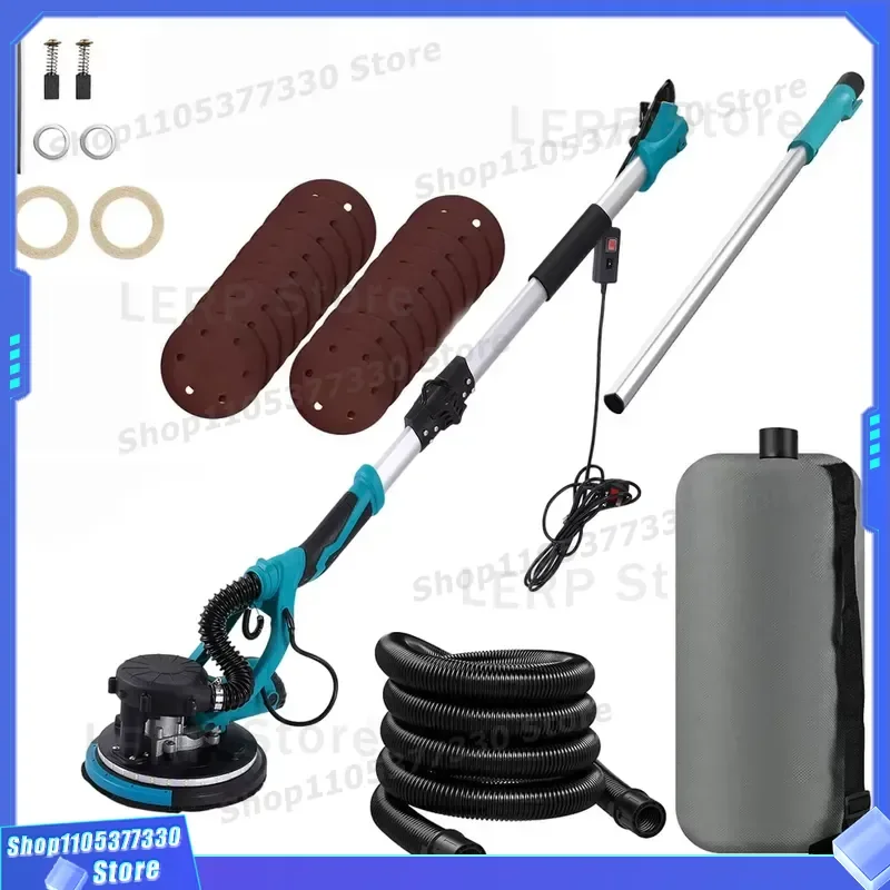 800W Electric Wall Sander 6 Speed Variable Drywall Sander with Vacuum Function Medium Grit Sandpaper 120V Power Tool for Home
