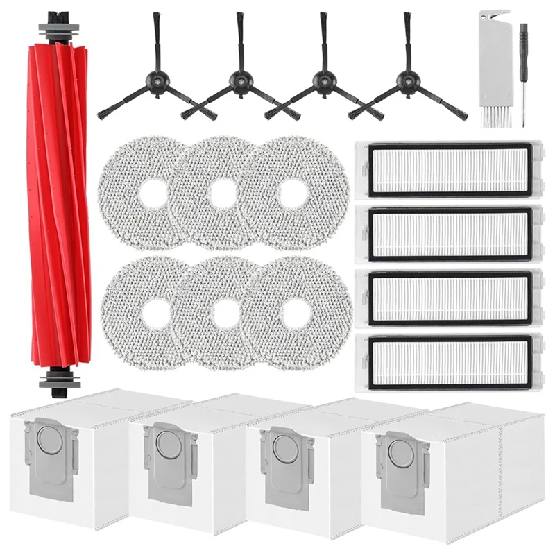 Roborock-q REvoロボット掃除機,メインサイドブラシ,HEPAフィルター,モップクロス,布パッド,ダストバッグ,アクセサリーキット