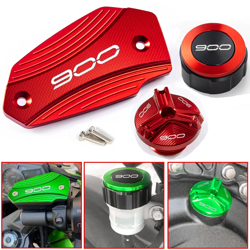 Für Kawasaki Z 900 Z800 Z650 Z650 Z900 Z800 2013-2024 Motorrad Hinten Vorne Brems Flüssigkeit Kappe und Tankdeckel Schutz Zubehör