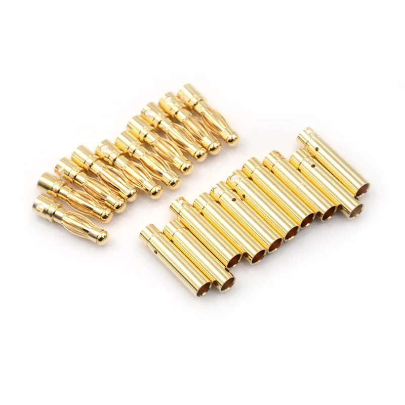 10Pair 4.0mm 4mm RC Battery Gold-plated Bullet Connector Banana Plug·