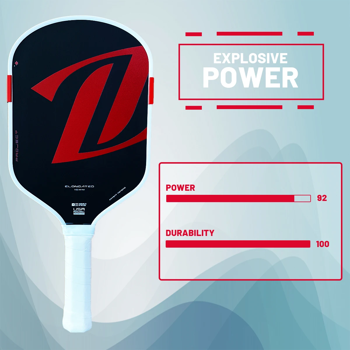 

Project Boom-Level Quality Pickleball Paddle | True-to-Original Foam Core|Multi-Strata Face|Power&Control