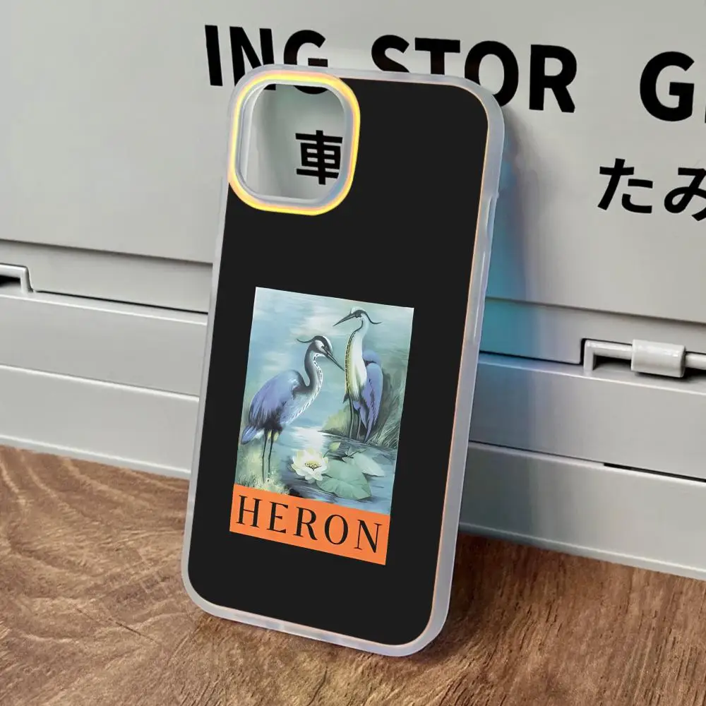 

Чехол H-Heron P-Preston для iPhone 17 16 15 14 13 12 11 Pro Max Plus, прозрачный, с лазерным градиентом «Аврора»