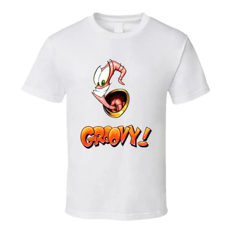 Earthworm Jim Groovy Video Game T Shirt