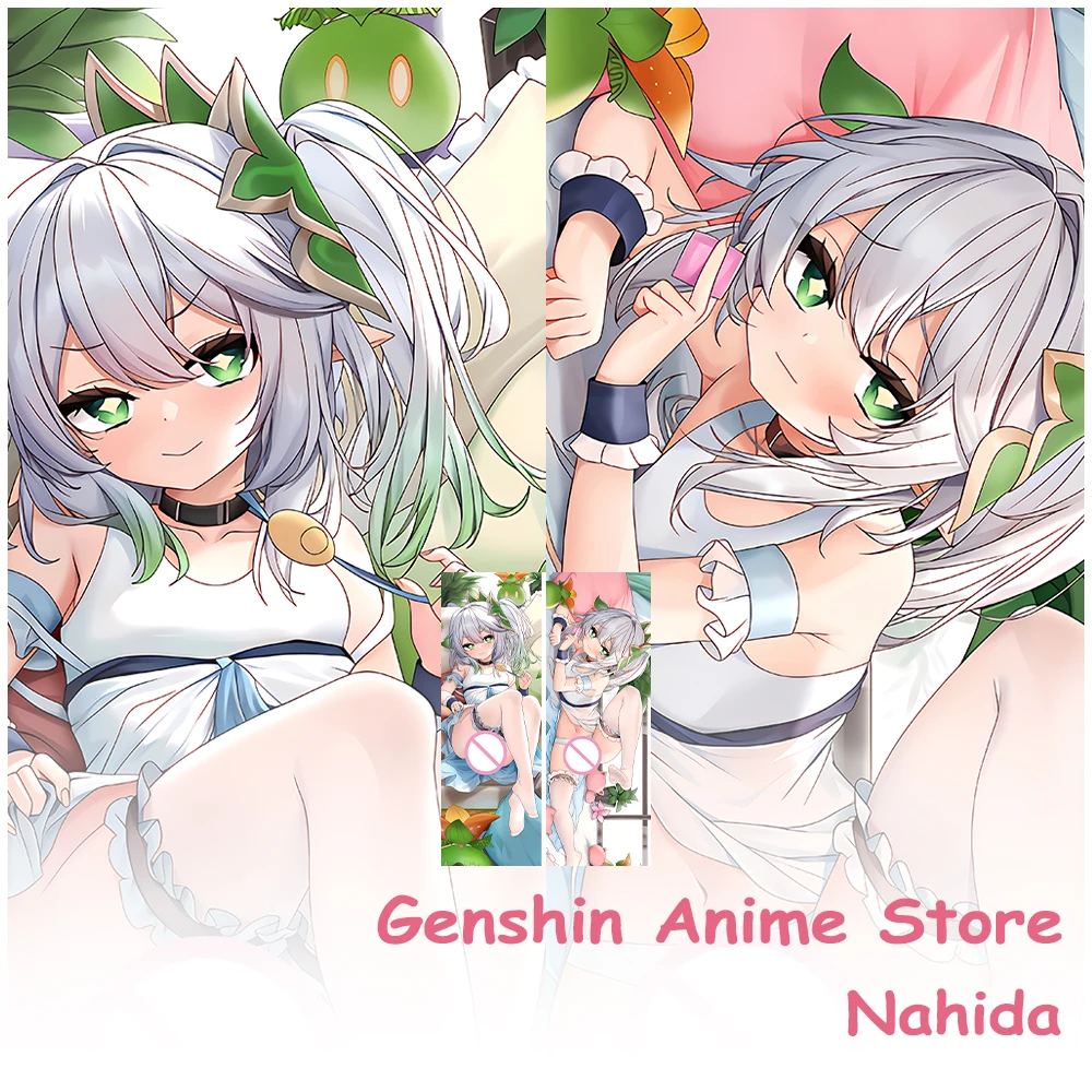 Nahida Dakimakura Genshin Impact Anime Otaku Waifu Decor Pillowcase Cosplay Hugging Body Double-sided Print Cushion Cover