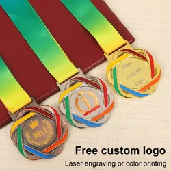 Free Customized Logo Sports Medals Gold Silver Bronze Metal Medal Award Personalized Souvenir for Game Sports Competition Winner
