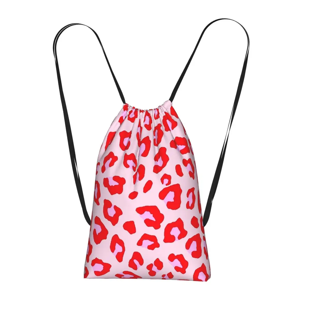 

Leopard Print Backpacks Multi-function Drawstring Bundle Pocket Sports Bag Book Bags for Man Woman School