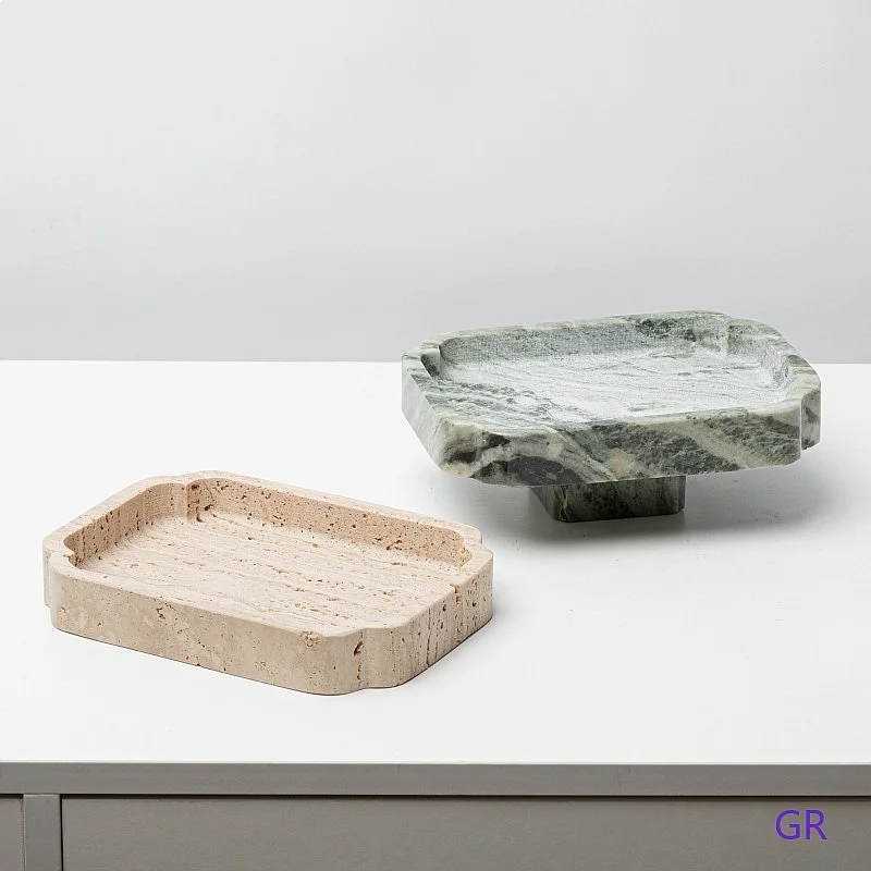 Luxury New Chinese Marble Moss Planter Pot Decorative Vase for Coffee Table