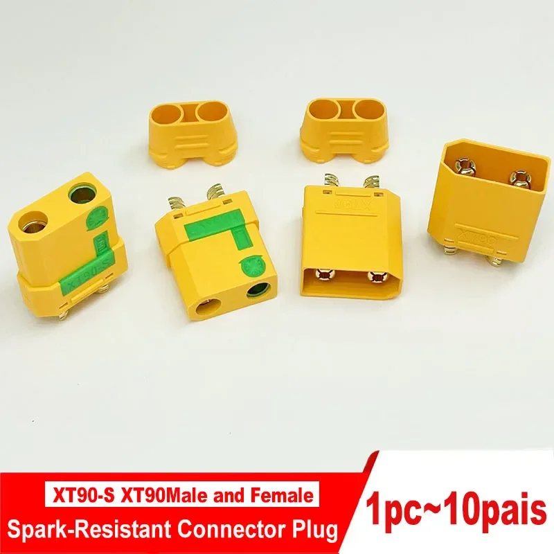 XT90S XT90-M/F Connectors Spark-Resistant Male/Female Connectors for Battery, ESC and Charger Cables