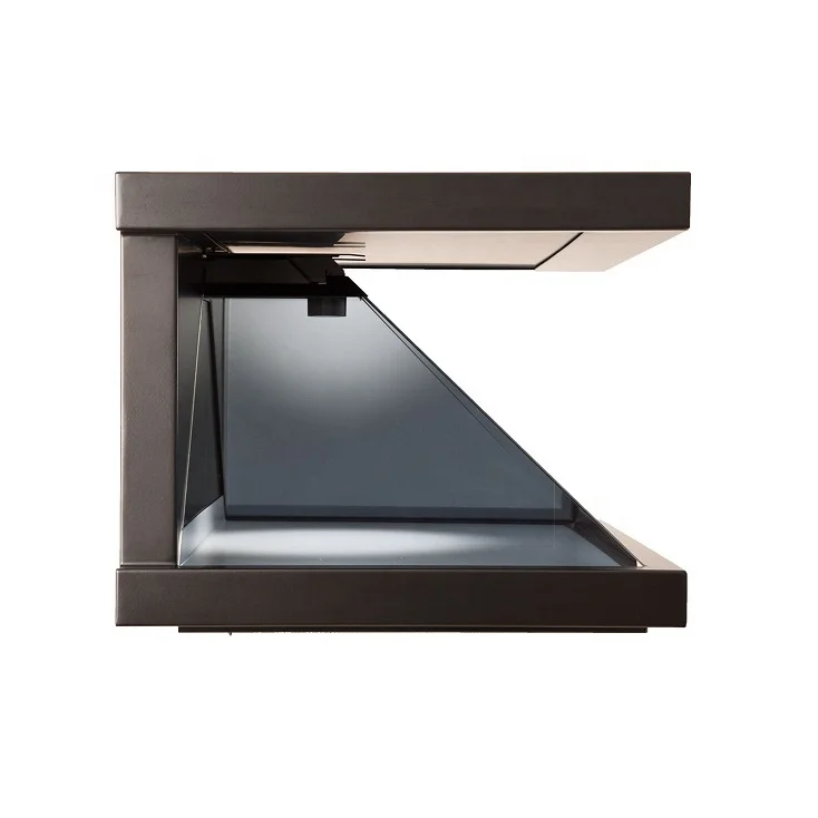 Custom HD Projection 3D Holographic Display Box Pyramid 22 Inch 270 Degree Plug And Play