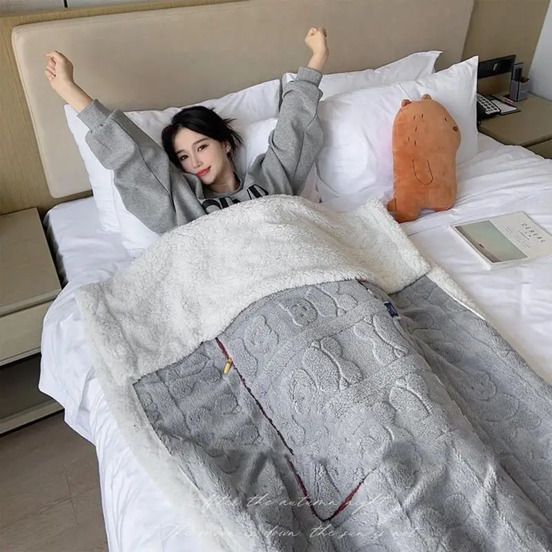 Wearable Blanket Comfy Lap Blanket Throw Flannel Poncho With Buttons Comfy Foldable Shawl Cozy Warm Thick Blanket For Bed Sofa