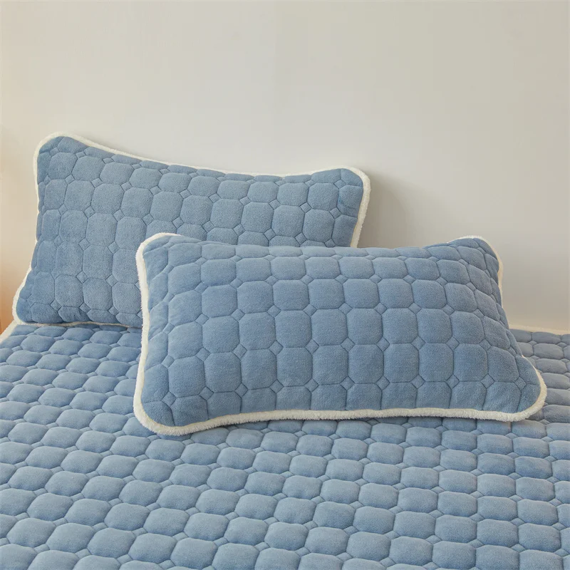 Colchão de flanela acolchoado para adultos e crianças, folha plana quente, capa macia, impressão de moda, inverno