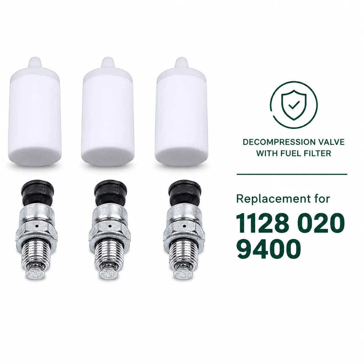1128 020 9400 Decompression Valve Fuel Filter Kit For Huqvarna 50 51 55 272 340 345 346 350 Gas Chainsaw Repair Parts