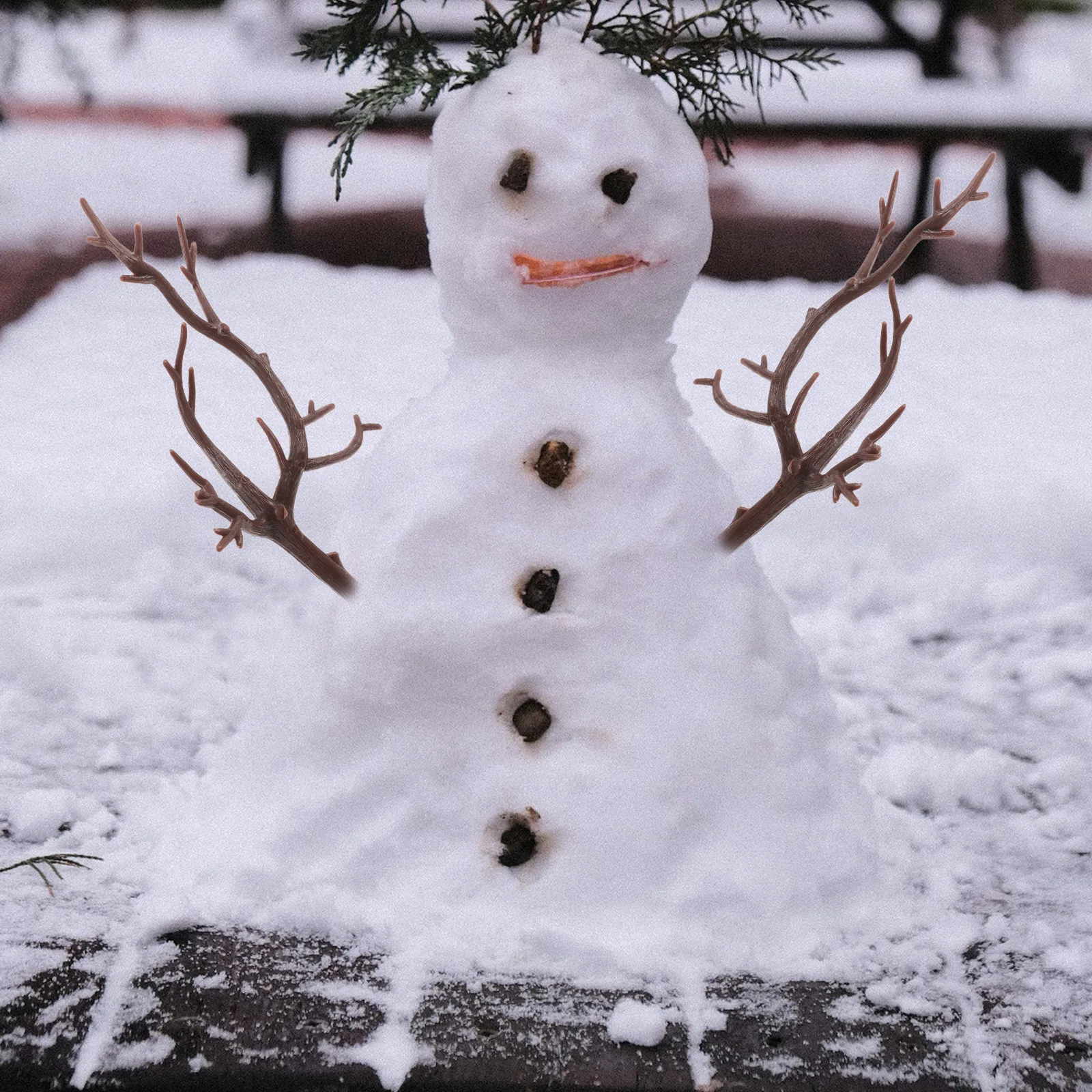 

20pcs Mini Plastic Antlers Christmas Decoration Accessories Realistic Deer Horns For Xmas Party Home Decor Craft Reindeer