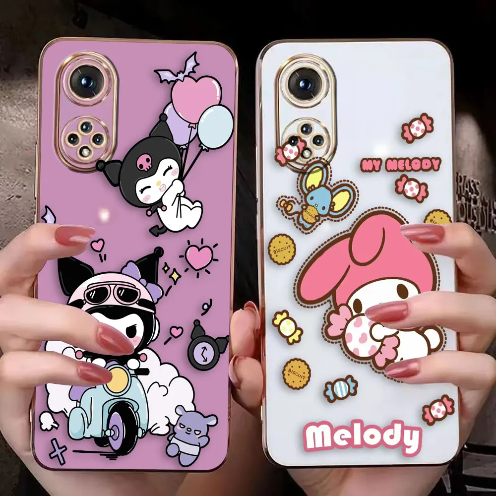 

Cute Kuromi My Melody Cover Smooth E-TPU Phone Case Huawei NOVA 3 3I 4 5I 5T 7 7I 8I 9 9SE 10 Y70 X7A X9A 20 50 70 90 Case Funda