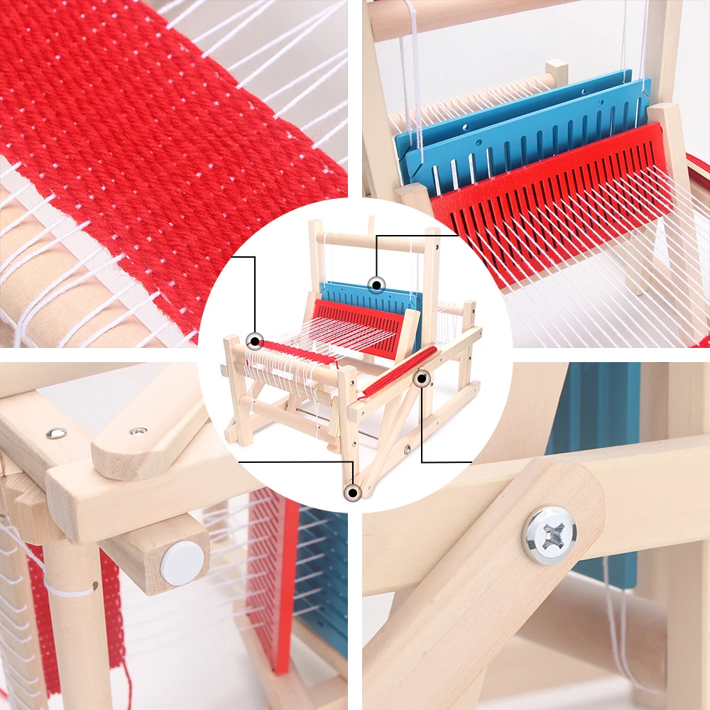 1set DIY Wooden Mini Loom Knitting Tool, Wood Spinning Knitting Machine, Ideal for Weaving Handicraft Artical Knit Project