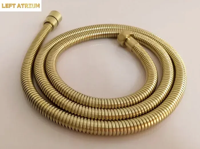 120cm or 150cm brushed gold hose 304 stainless steel shower pipe spirally-wound shower water pipe SH070