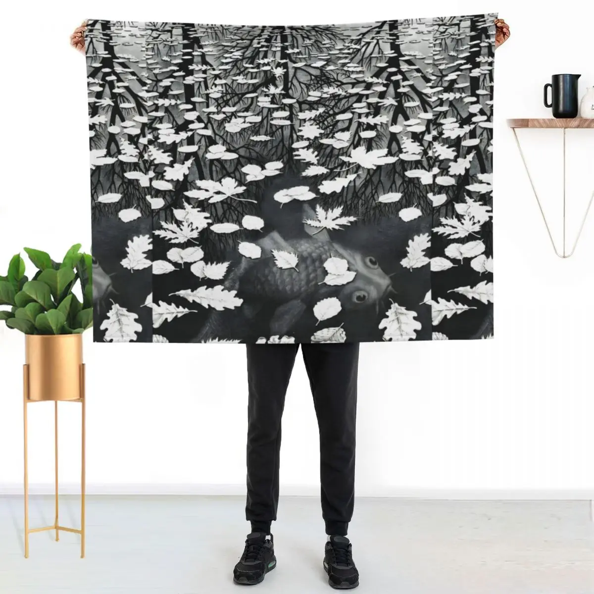 

Escher - Three Worlds Throw Blanket Multi Purpose Soft Warm Blanket for Home Travel