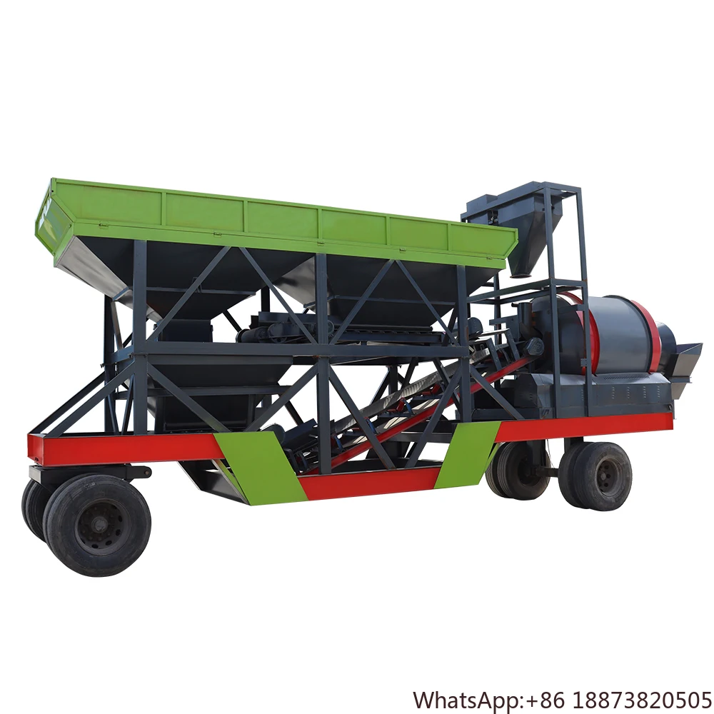 Machine Portable Dry Ready Trailer Mixer Ready Mini Small Mixing Plants Mobile Concrete Batching Plant Good Price for Sale