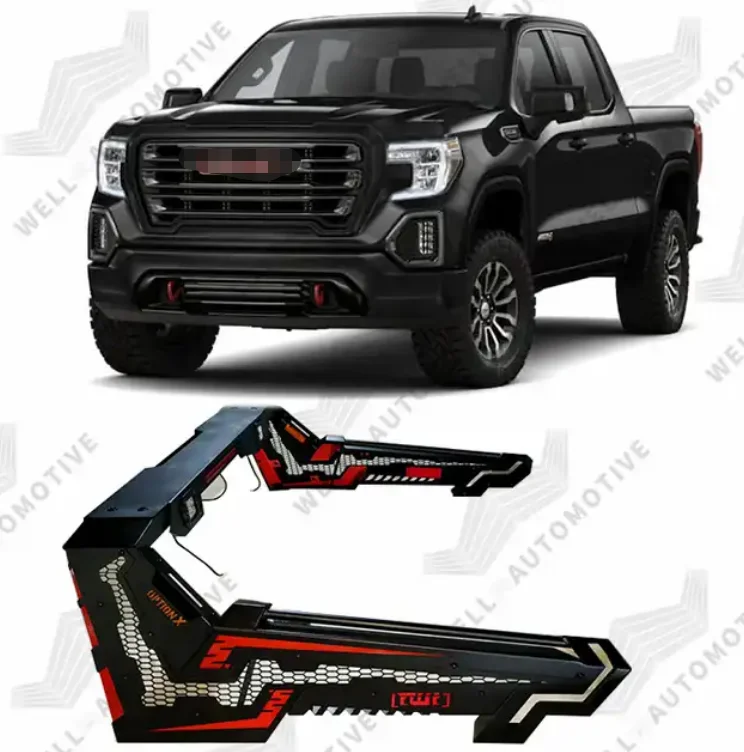 Best selling 4x4 Parts Iron Roll Bar with led Replacement Sport Bar For GMC black Roll Bars For Universal Pickups