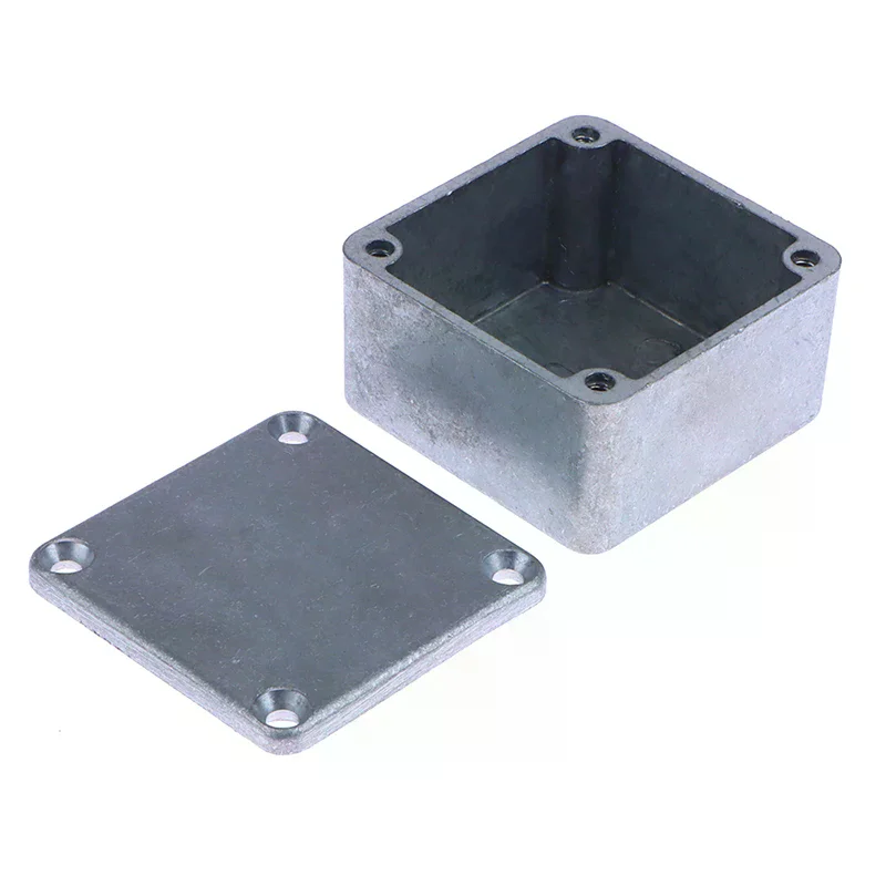 Silver Aluminium Enclosure Electronic Diecast Stompbox Project Box 1590LB 50*50*3mm