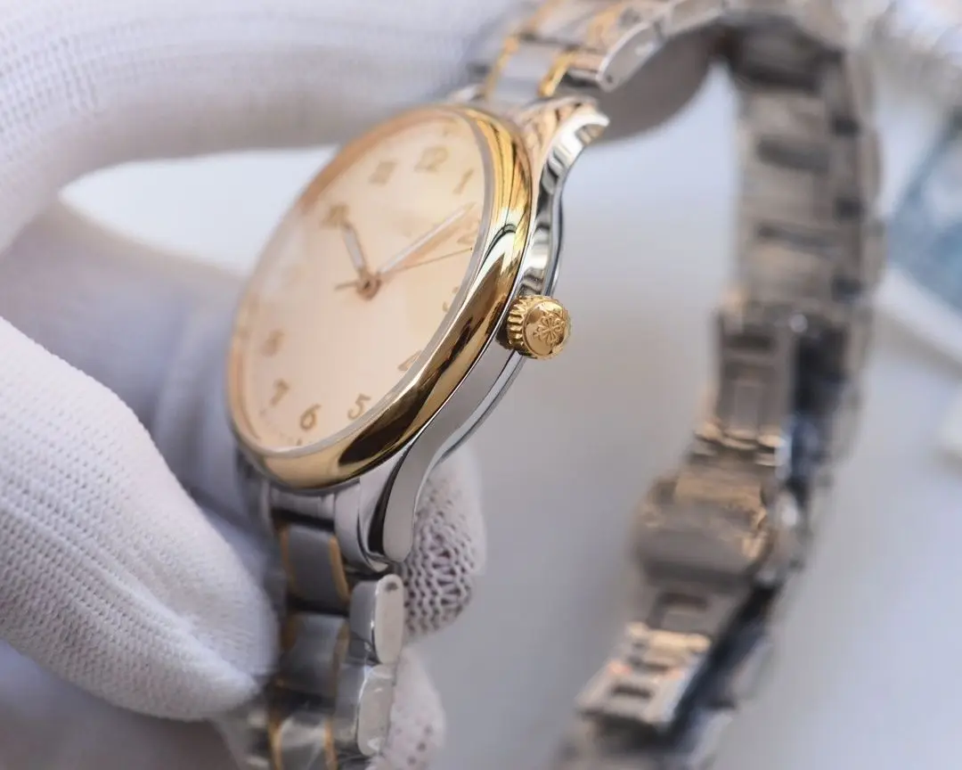 Classic Designer Style Men's Watch Women's Watch Couple Quartz Wristwatch Stainless Steel Case Leather Strap Waterproof Shock‑Resistant Elegant Clock For Wedding Anniversary Festival Gift