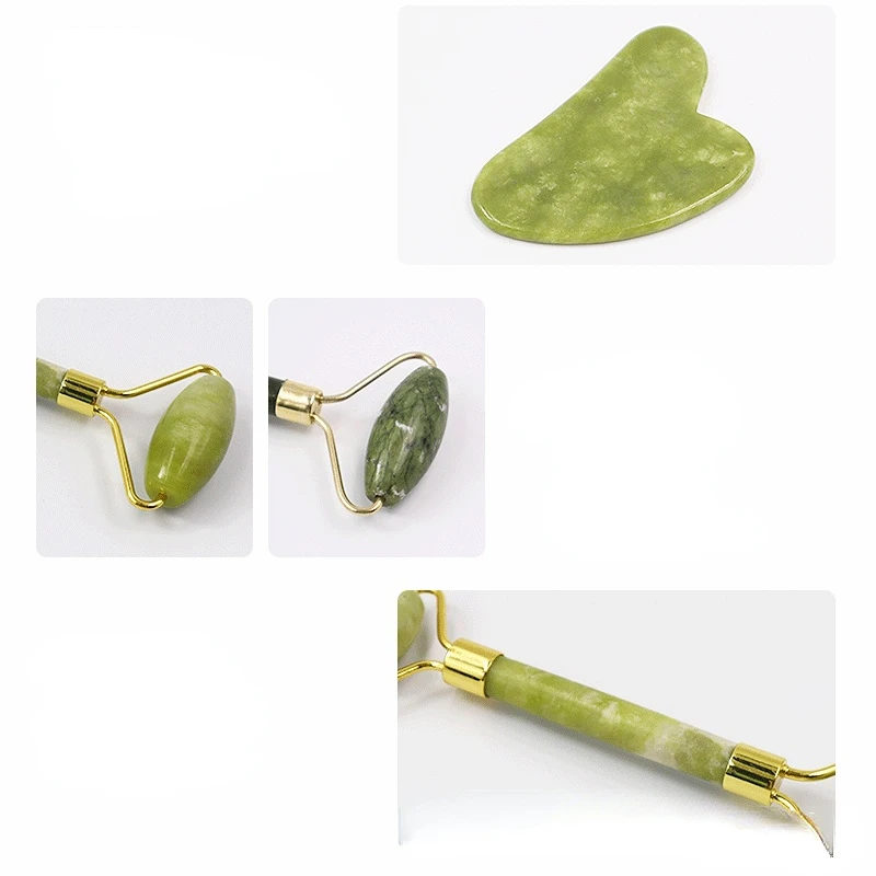 Natural Jade Face Roller, Massageador Facial, Gua Sha Stone, Ferramenta de Massagem Acupoint, SPA Visage, Acupoint Care