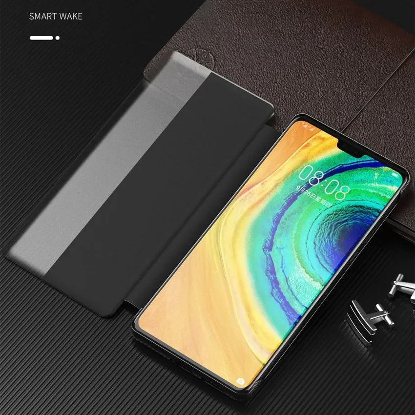 Smart View Case For Huawei P50 Pro 6.6inch Auto Sleep Wake Up Phone Flip Cover Carrying Phone Cases For Huawei P50 Pro Fundas