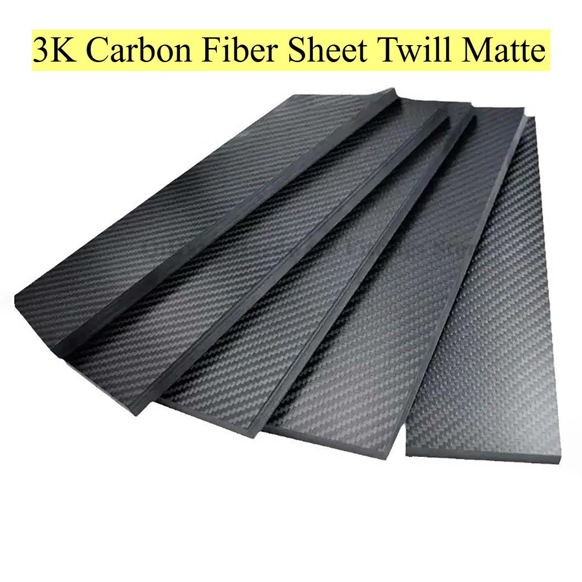 1Pcs 3K Carbon Fiber Sheet Twill Matte 0.2-6mm Thick High Strength CFRP Panel Flat Strip Customizable Size