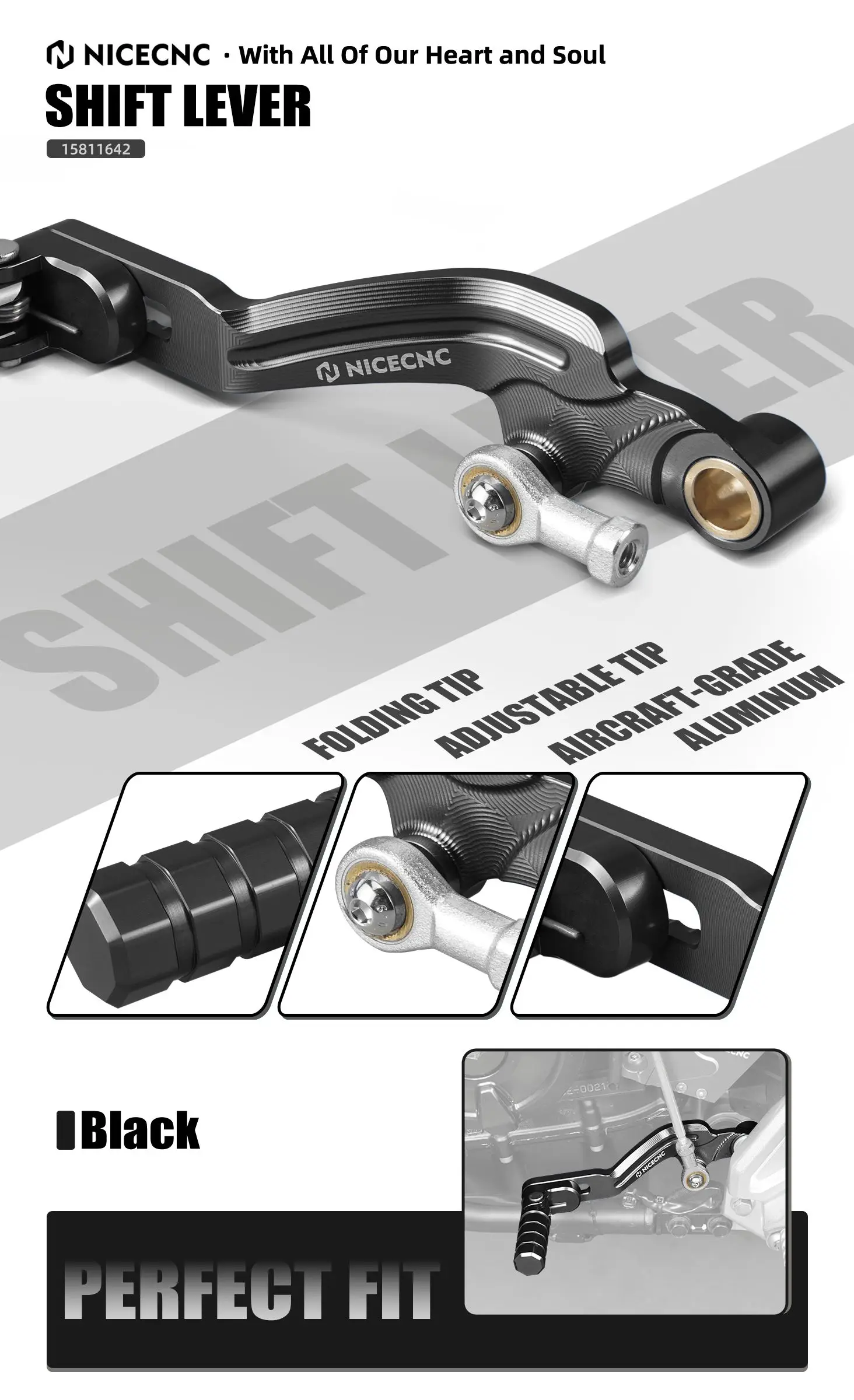 Motorrad-Schalthebel/Fußbremspedal für Yamaha Tenere 700/Rally Edition XTZ700 2019 2020 2021 2022 2023 2024 – Detail 2