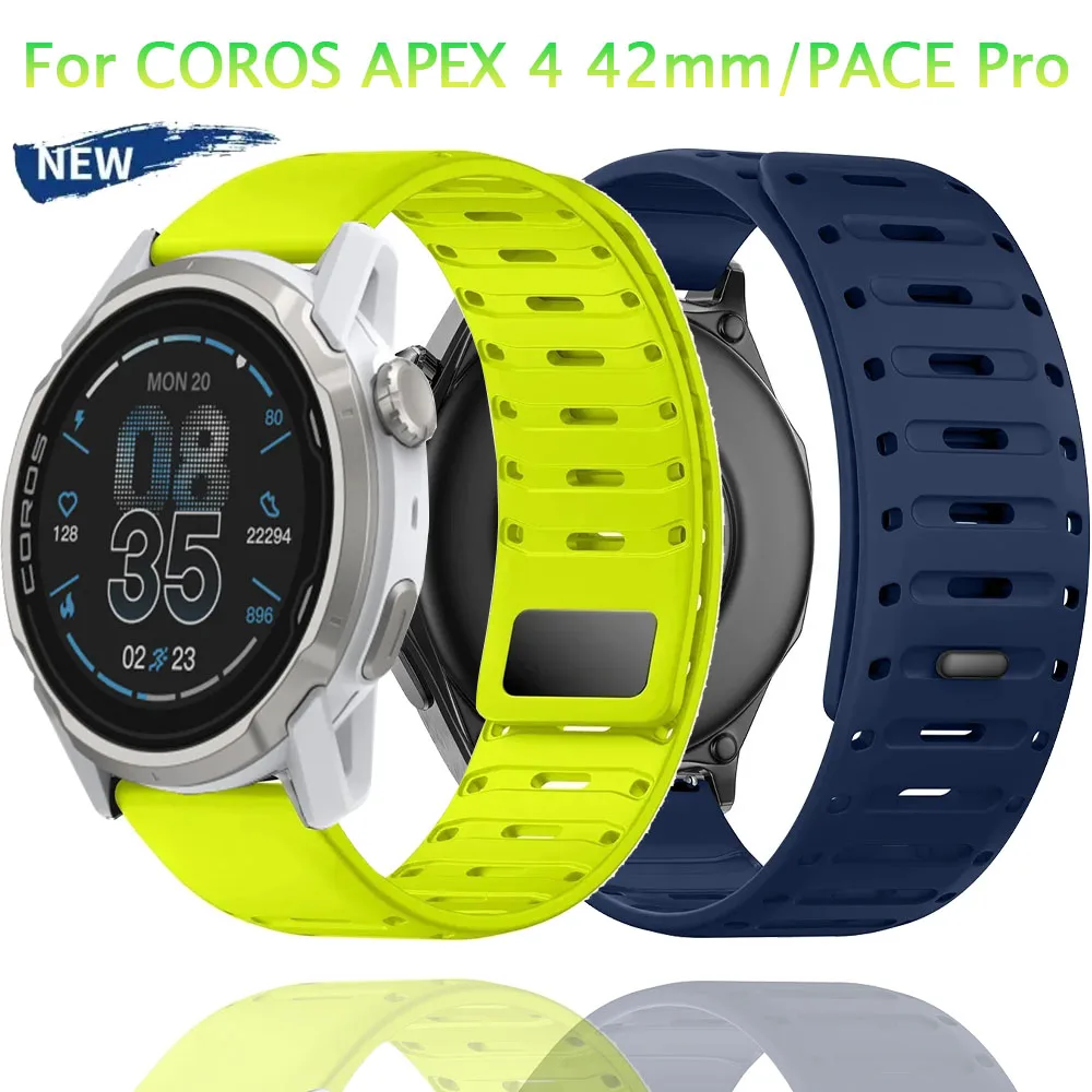 22mm Silikonarmband für CMF Watch 3-2-1 Pro Suunto Vertical 2/Race 2 Magnetverschlussband für COROS Watch PACE Pro/3 APEX 4 42mm