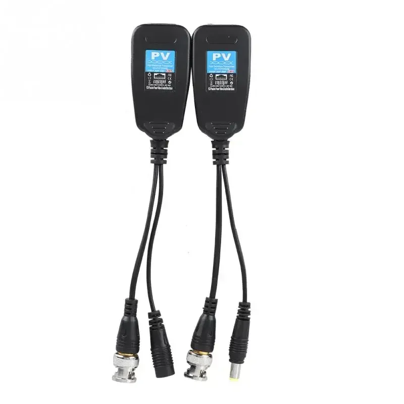 HD DC Passive Coaxial Cat5 BNC Connector Twisted Accessories Transceiver BNC UTP CCTV Video Balun for HD AHD TVI CVI CVBS Camera