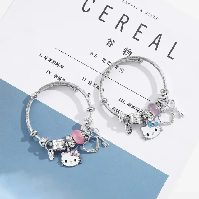 Linx Rose Gold factory Bracelet with Sanrio Hello Kitty Themed Charms