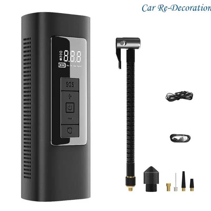 

R58D CAR Air Compressor Портативный беспроводной цифровой электрический наполнение надувного наполнения