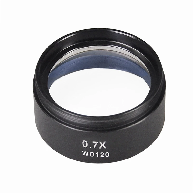 WD165 0.5X 0.7X WD120 Microscope Glass Lens Barlow Lens Mounting Thread Microscopio Camera Objective Lens