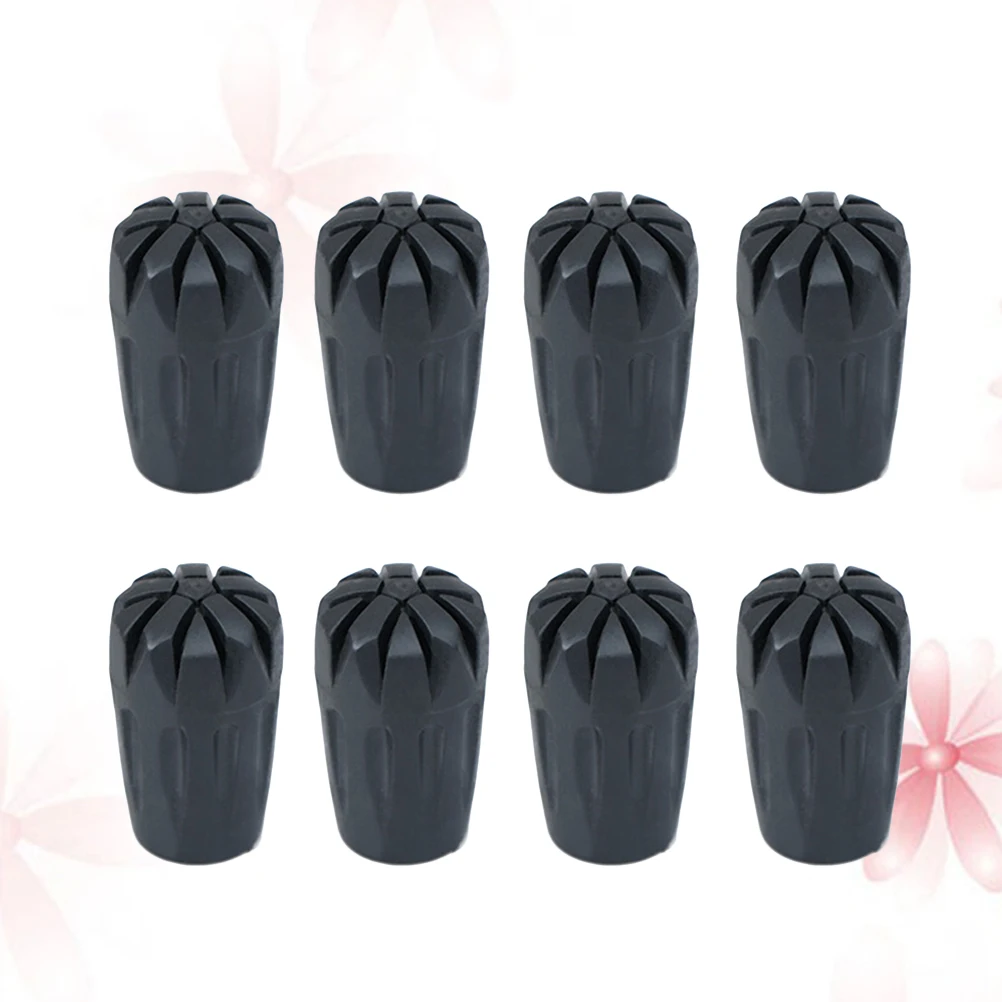 

8pcs Trekking Pole Tips Set Rubber Hiking Cane Protector Durable Lightweight Walking Stick Head For Trekking Hiking Camping
