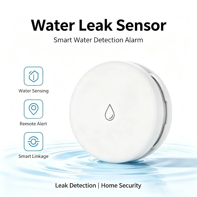 Wireless Water Leak Sensor Water Immersion Detector Smart Home Water Level Alarm Leakage Detection Alert Device