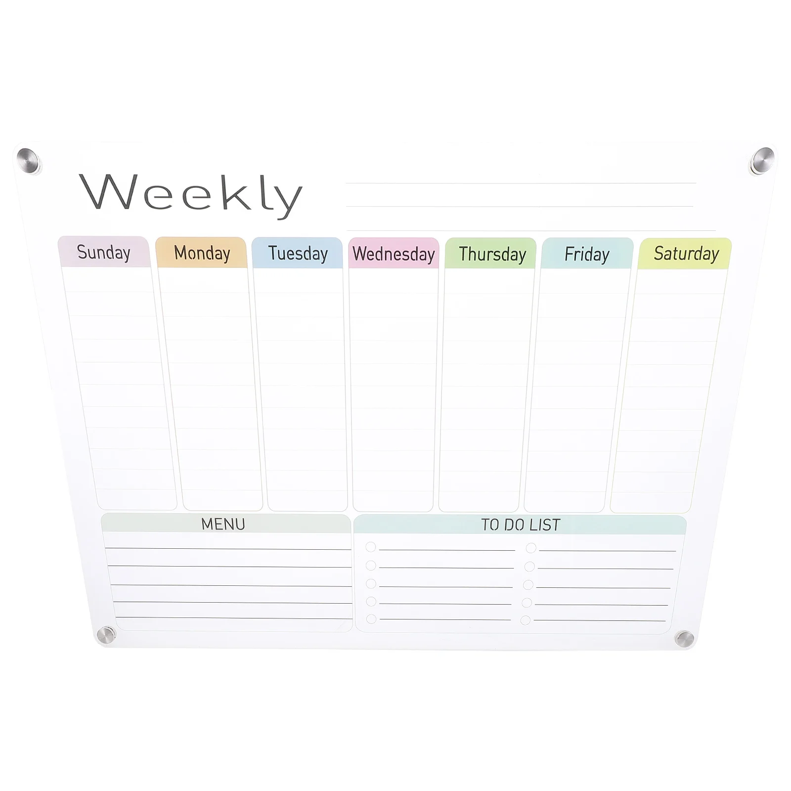 Magnetic Dry Erase Board for Fridge Acrylic Message Planner Schedule Organizer Reusable Writing Surface Home Office Kitchen