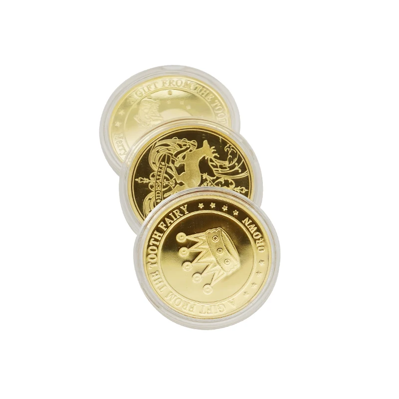 عملة تذكارية مطلية بالذهب للأطفال ، جنية الأسنان ، هدايا تذكارية للأطفال ، طفل ، طب أسنان ، هدايا العيادة ، 1 + #3