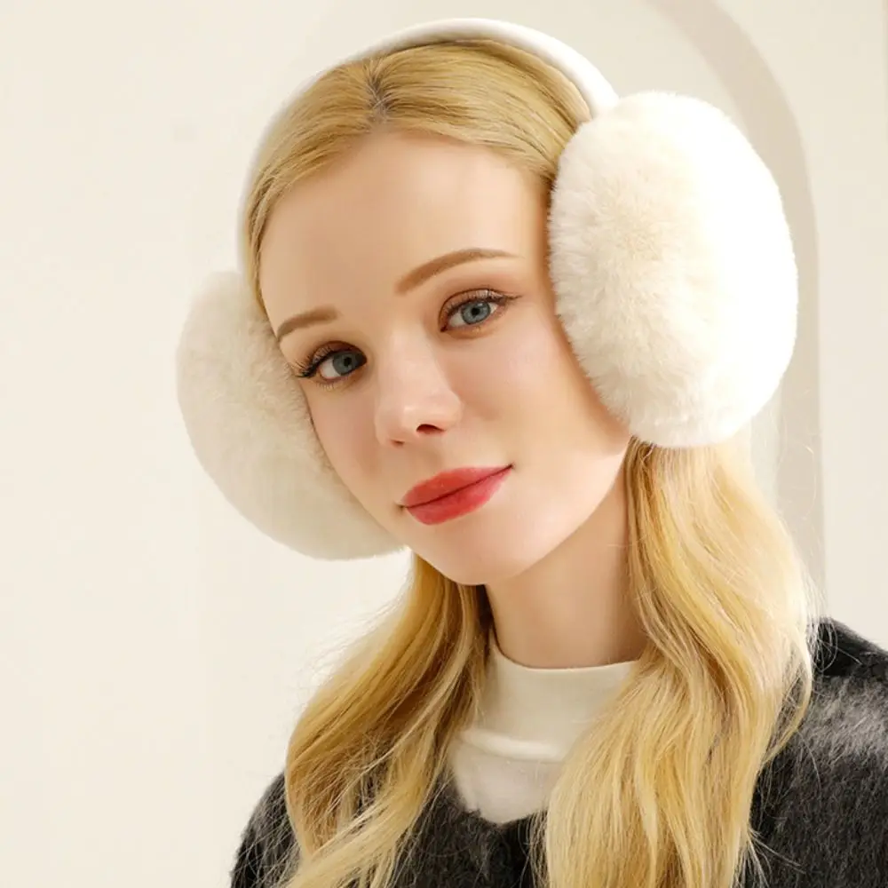 Confortável tampa de orelha earmuffs engrossar dobrável earmuffs aquecedores de orelha à prova de vento inverno capa de orelha feminino