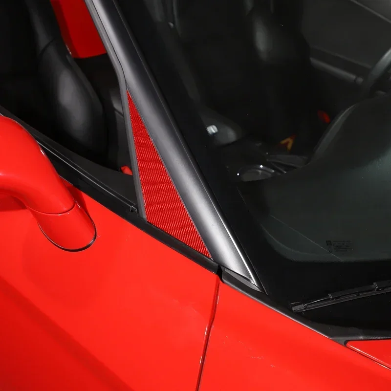 

Soft Carbon Fiber For Chevrolet Corvette C6 2005-2013 Car A-pillar Triangular Decorative Sticker Car Modification Accessories