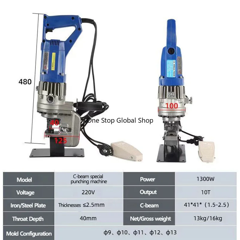 

Photovoltaic Bracket Electric Hydraulic Punching Machine C-Shaped Steel Punching U-Shaped Opening Channel Steel Angle