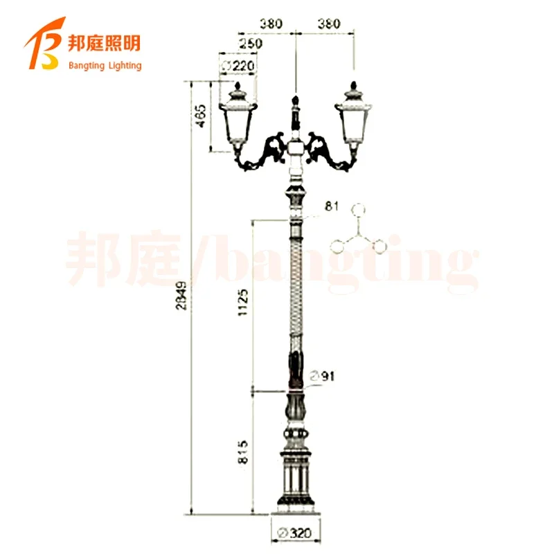 IP44 Clear PC Diffuser Style Antique Outdoor Lantern Garden Light Wall Lamp High Quality European AC 85-265V